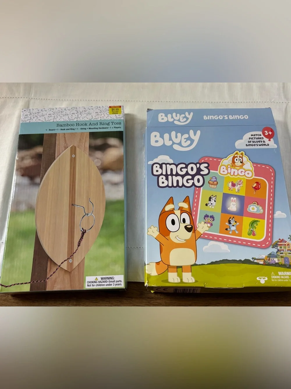 Bluey’s Bingo Kids Game & Hook and Ring Toss Game